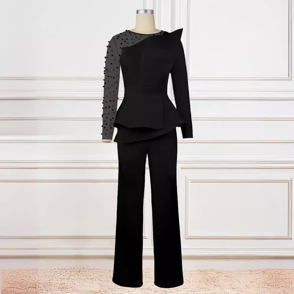 AM220928 Designer Splicing Nail Bead jumpsuit slimming banquet dress outfits for women AM220928 Designer Splicing Nail Bead jumpsuit slimming banquet dress outfits for women