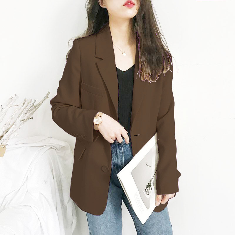 Women's new small suit jacket 2026 Korean version Spring and Autumn casual loose internet famous autumn suit top British trend Women's new small suit jacket 2026 Korean version Spring and Autumn casual loose internet famous autumn suit top British trend