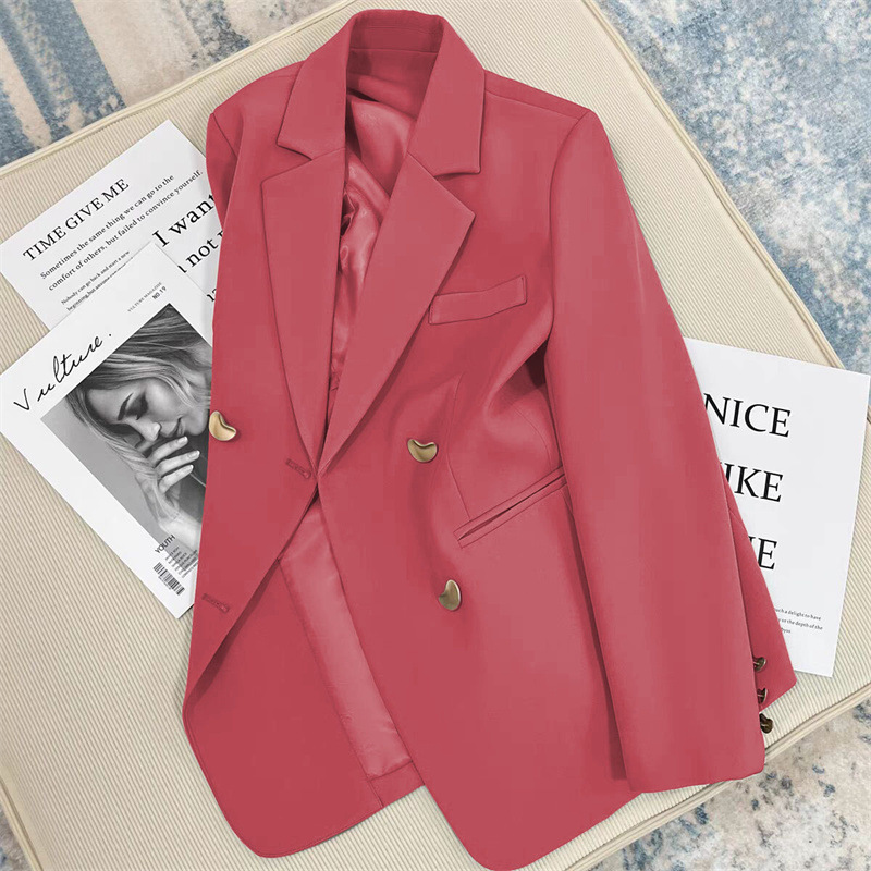 2026 Spring and Autumn New Grey Korean Edition British Style Suit Coat for Women, French Texture Fashion Small Suit 2026 Spring and Autumn New Grey Korean Edition British Style Suit Coat for Women, French Texture Fashion Small Suit