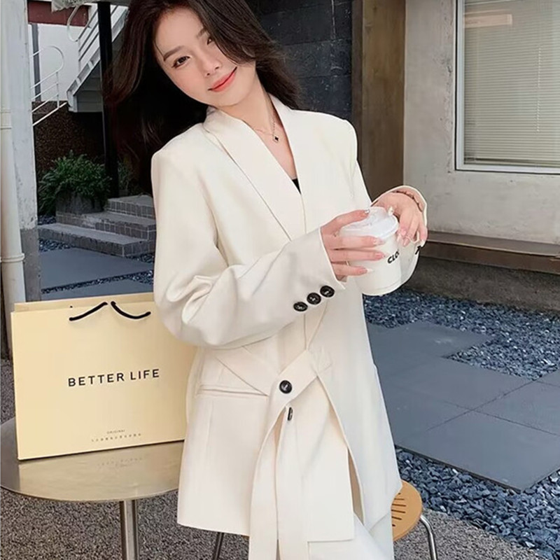 Spring 2026 new suit jacket high waist wide leg long pants two-piece set Spring and Autumn new women's suit set Spring 2026 new suit jacket high waist wide leg long pants two-piece set Spring and Autumn new women's suit set