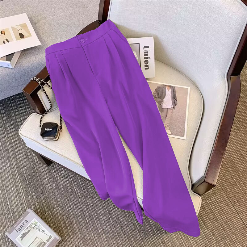 Suit suit for women 2026 Spring and Autumn new style, loose and slimming suit jacket, casual wide leg pants two-piece set Suit suit for women 2026 Spring and Autumn new style, loose and slimming suit jacket, casual wide leg pants two-piece set