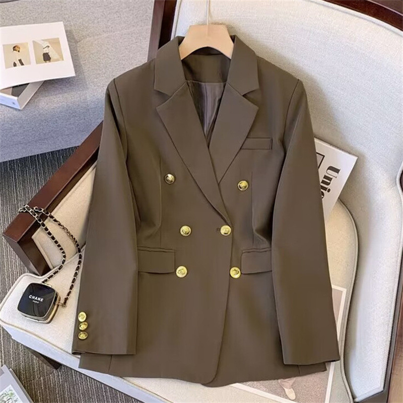 Suit suit for women 2026 Spring and Autumn new style, loose and slimming suit jacket, casual wide leg pants two-piece set Suit suit for women 2026 Spring and Autumn new style, loose and slimming suit jacket, casual wide leg pants two-piece set