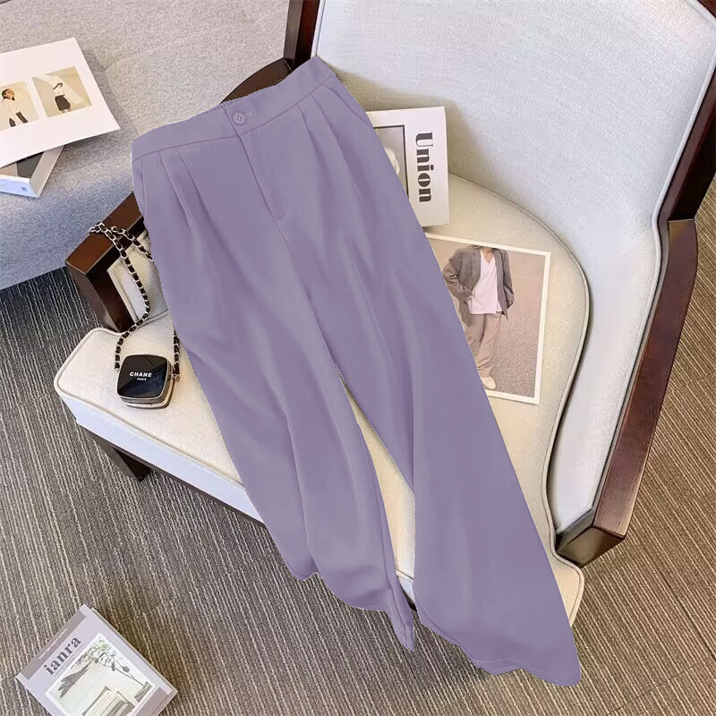 Suit suit for women 2026 Spring and Autumn new style, loose and slimming suit jacket, casual wide leg pants two-piece set Suit suit for women 2026 Spring and Autumn new style, loose and slimming suit jacket, casual wide leg pants two-piece set