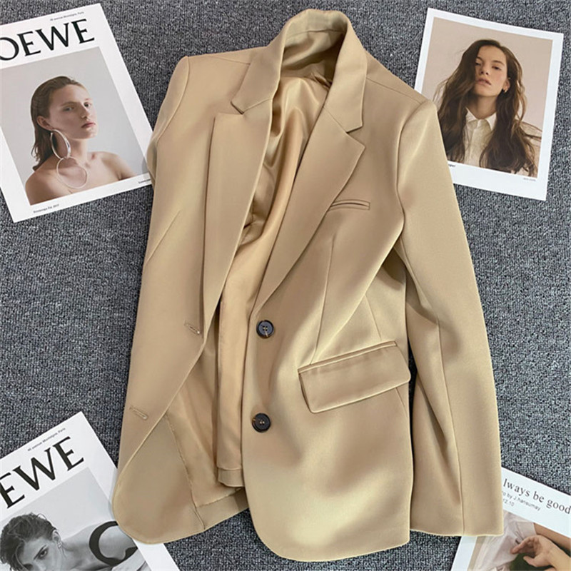 Ginger yellow suit jacket for women 2026 Spring and Autumn new style casual temperament Spring and Autumn explosive street small suit jacket Ginger yellow suit jacket for women 2026 Spring and Autumn new style casual temperament Spring and Autumn explosive street small suit jacket