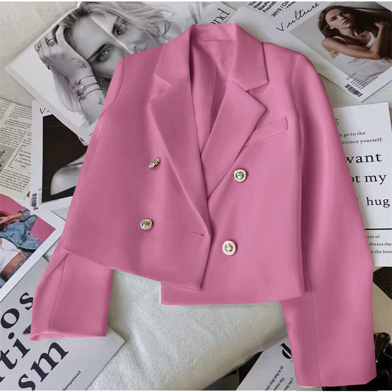 Short jade green suit jacket for women, autumn 2026 new item, small stature, casual and versatile small suit